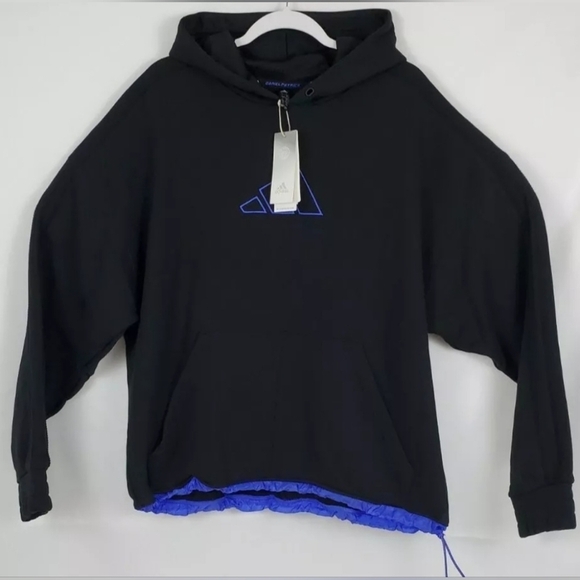 Adidas Men's Size Large DANIEL PATRICK X Adidas Hoops Black Hoodie New - Picture 1 of 10